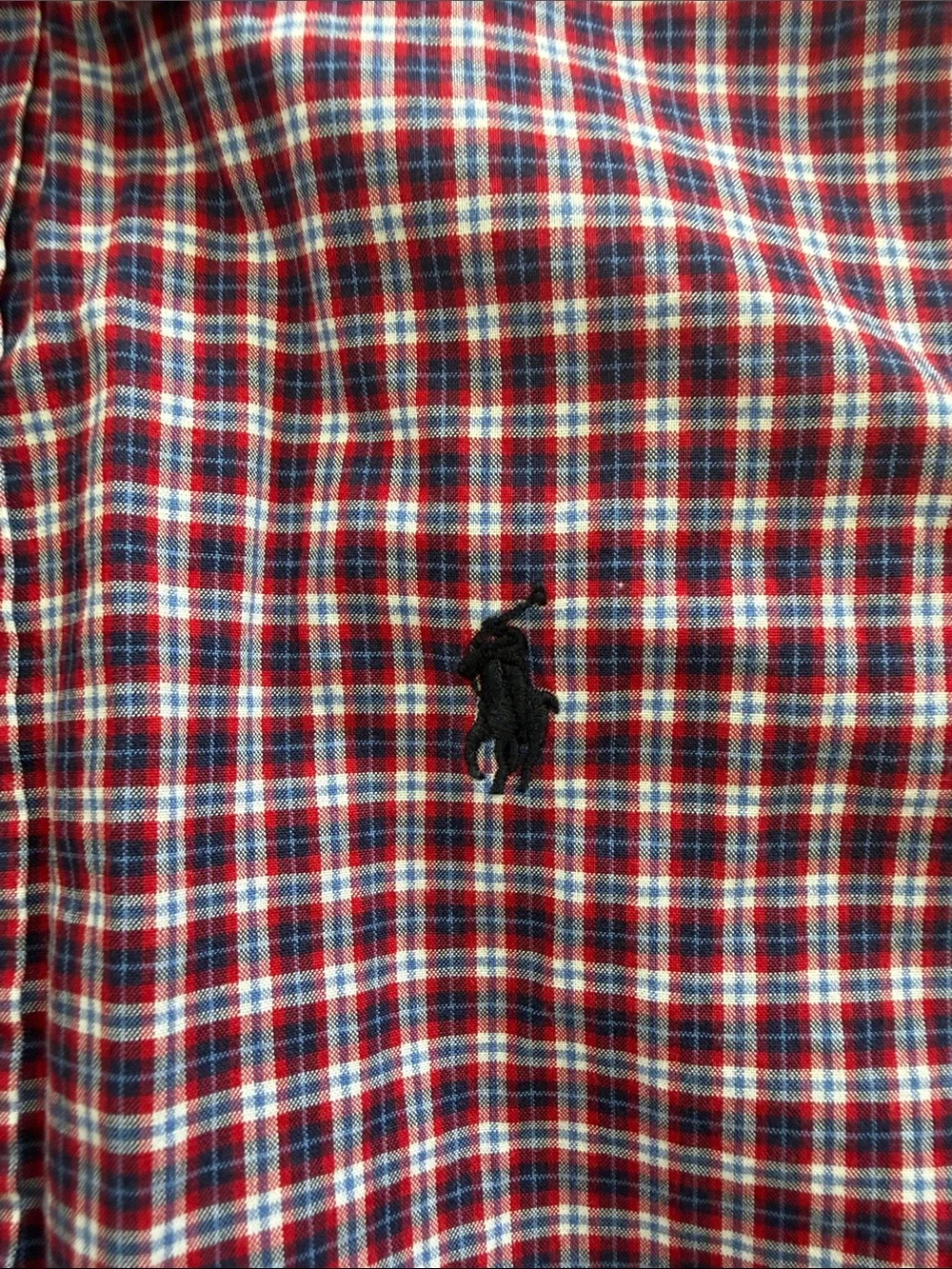 Ralph Lauren Boys' Maroon & White Plaid Button-Down Shirt